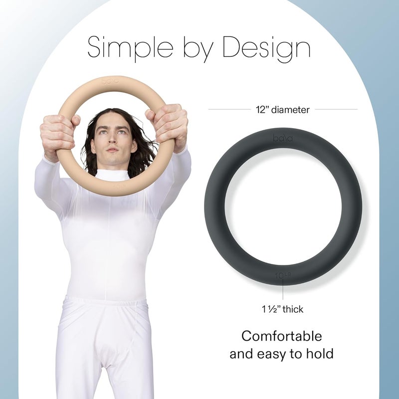 Bala حلقة القوة، 2 في 1 كيتل بيل ودمبل، 10 رطل - معدات تمرين منزلية لكامل الجسم لتدريب القوة، HIIT، بيلاتس، وتمارين الأيروبكس - معدات لياقة بدنية للتدريب - Image 4